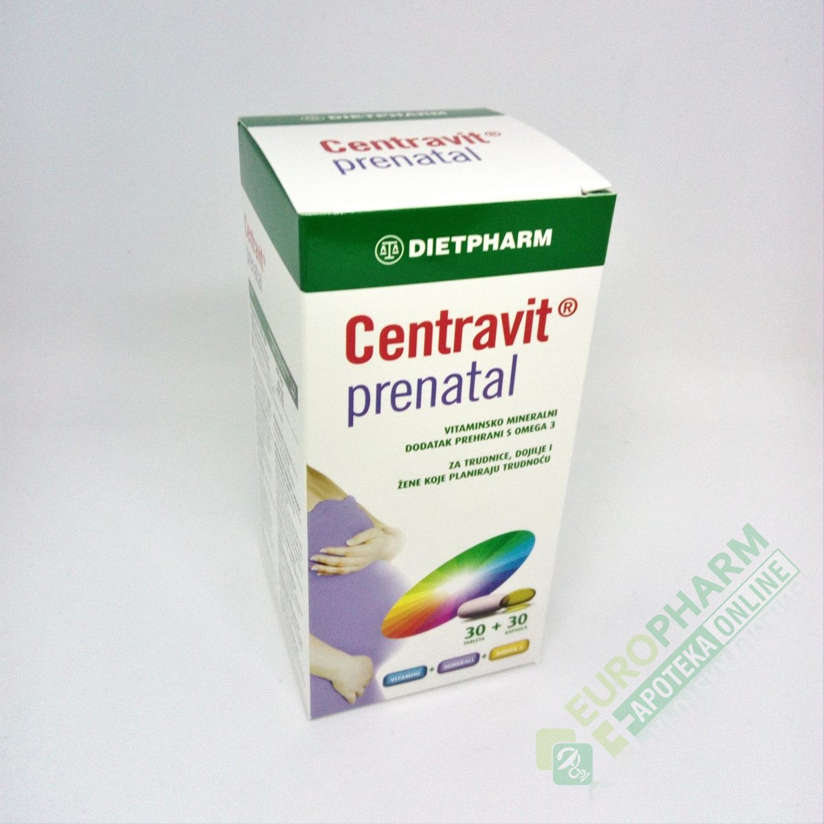 DIETPHARM CENTRAVIT PRENATAL a 30+30 tablete i kapsule, Vitaminsko